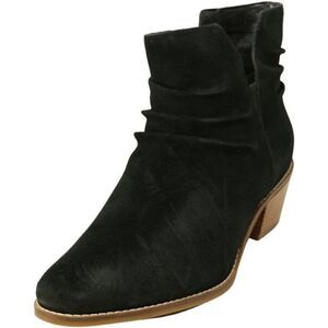 Cole Haan Alayna black suede bootie‎ boots slouch western flair